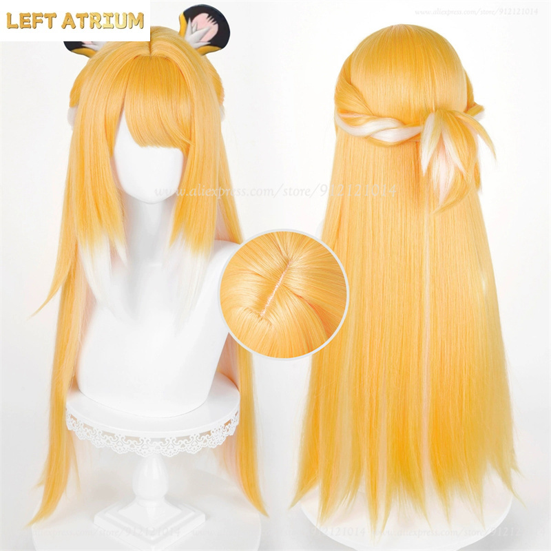 Anime Cosplay Orange Hair - Peruka Cosplay ZZZ Ju Fufu Pomarańczowo-Biała
