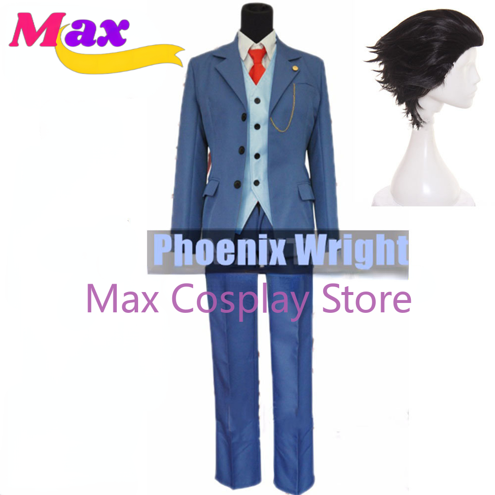 Anime Cosplay Nz - Stroje Cosplay Max Phoenix Wright Niebieski