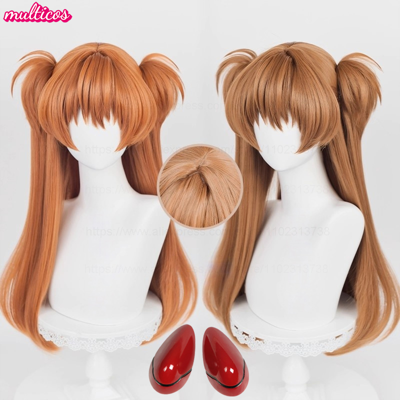 Anime Cosplay Orange Hair - Wysokiej jakości peruka cosplay Anime EVA
