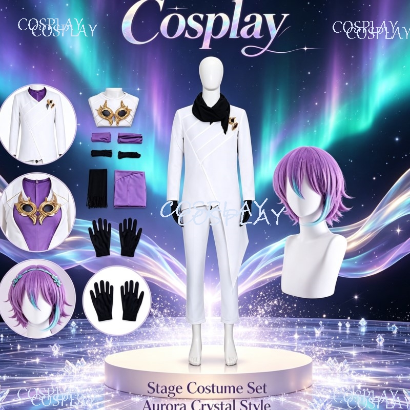 Anime Cosplay Events 2026 - Biała marynarka, spodnie, peruki, Halloween, DK,