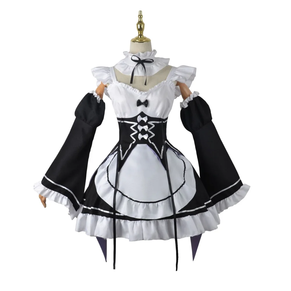Anime Cosplay Live - Anime Ram Rem Strój pokojówki Cosplay