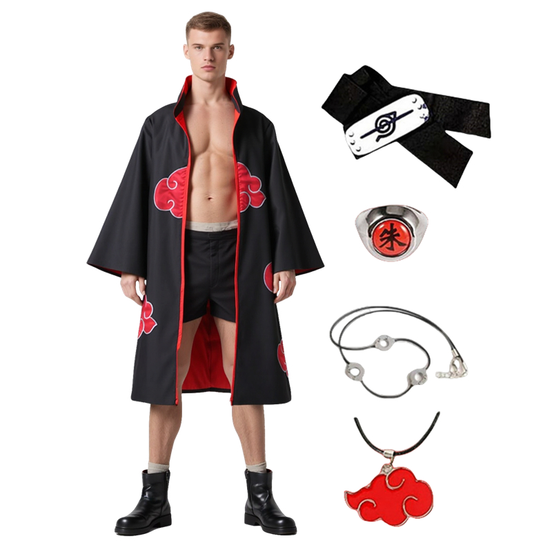 Anime Cosplay Male - Męski strój cosplay Akatsuki z anime,