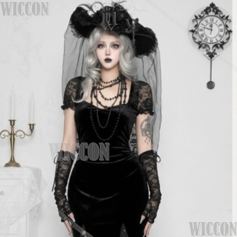 Gotycka ciemna koronkowa długa – Anime Cosplay Events 2026 recenzja i cena