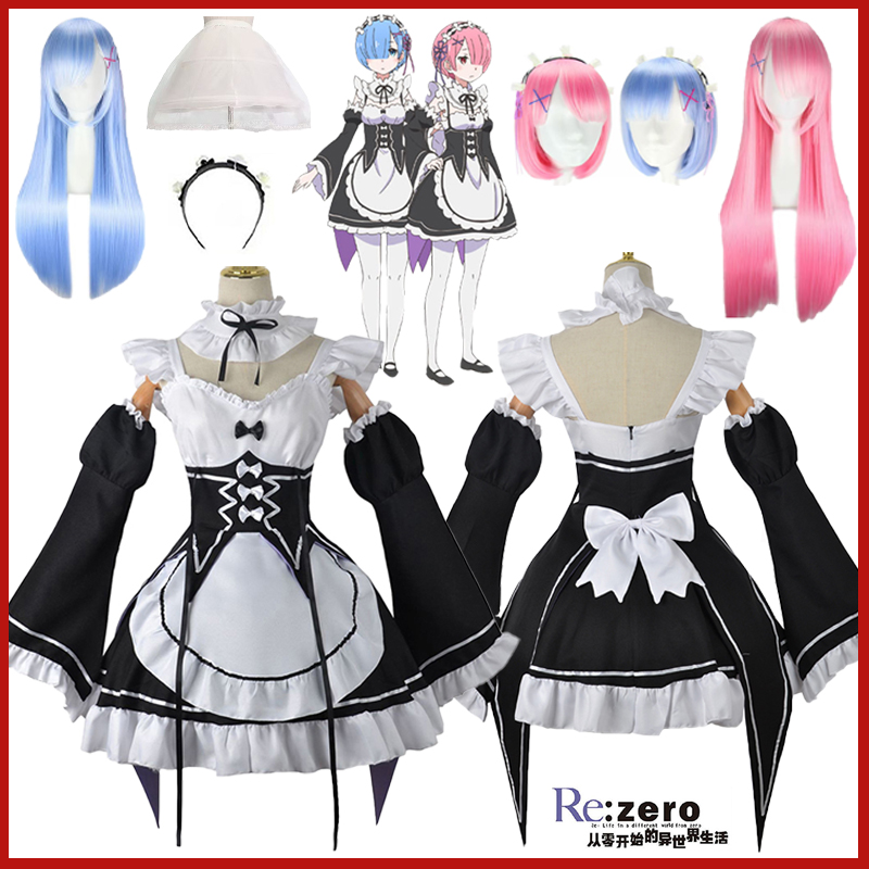 Anime Ram Rem Lolita Strój Cos – Anime Cosplay Live recenzja i cena
