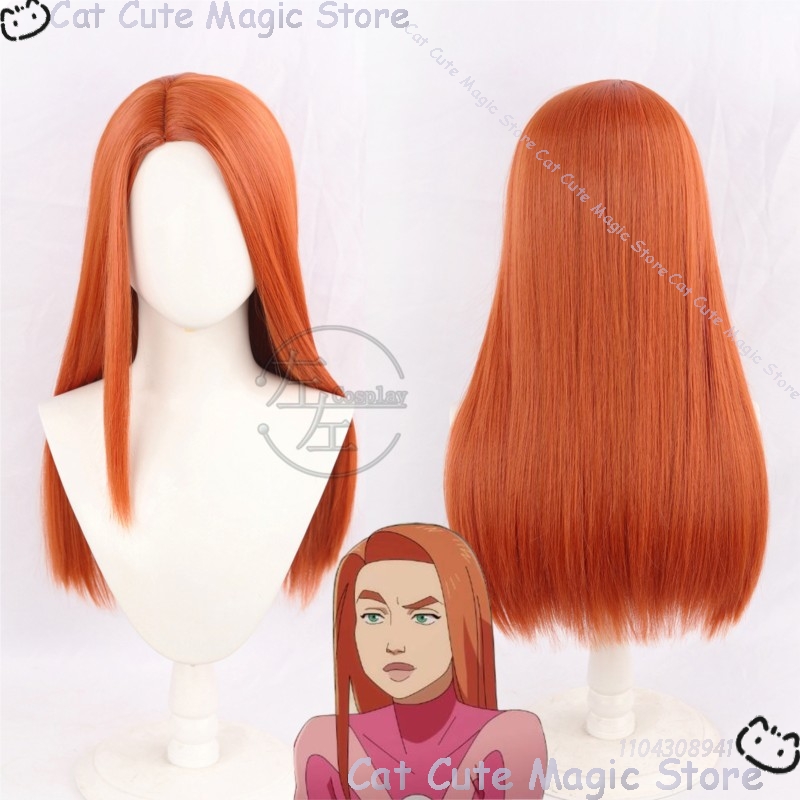 Samantha Eve Wilkins Atom Eve  – Anime Cosplay Orange Hair recenzja i cena